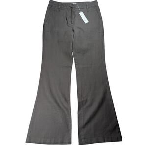 NWT Two Star Dog Women’s Gray Linen Flair Wide Leg Pants Size 10 Business Casual